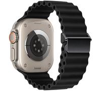 MroTech Correa de silicona Ocean para Apple Watch Ultra 2 / Ultra 49 mm 45 mm 44 mm, Soft Sport Correa para Watch Serie Ultra 10 9 8 7 6 5 4 3 2 1 SE Correa de repuesto, 49/45/44/42 mm, negro oscuro