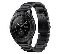 MroTech Correa Galaxy Watch 42mm Acero Inoxidable 20mm Pulseras Compatible para Garmin Vivoactive 3/ Samsung Galaxy Active/Withings Steel HR/Bip/Huawei Watch 2 Reloj Banda Straps -Negro