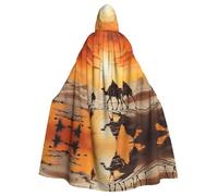 MROWYC Capa con capucha estampada Lok Ling in the Evening Sun, disfraz de fiesta de vacaciones, capa de mascarada temática