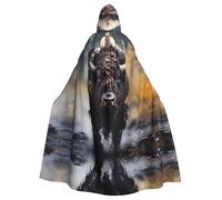 MROWYC Capas con patrón de bisonte norteamericano, disfraces de Halloween, carnaval, cosplay, capas que se transforman en foco de fiesta