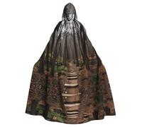 MROWYC Capas estampadas de senderos de senderismo, disfraces de Halloween, carnaval, cosplay, capas que se transforman en foco de fiesta