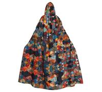 MROWYC Capas geométricas con patrón de mosaico, disfraces de Halloween, carnaval, cosplay, capas que se transforman en foco de fiesta