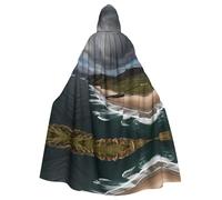 MROWYC Dingle Peninsula - Capa con capucha estampada, disfraz de fiesta de vacaciones, capa de mascarada temática