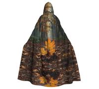 MROWYC Elegante capa con capucha estampada de la poesía del otoño, para fiestas de vacaciones, carnaval, cosplay