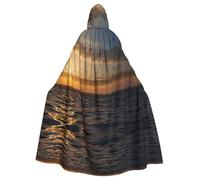 MROWYC Elegante capa con capucha estampada de pájaros volando al sur, disfraz de fiesta de vacaciones/carnaval