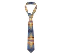 MROWYC Una elegante corbata para hombre con estampado Warm Sunset es un accesorio de moda para trajes de negocios y también es un gran regalo para tu novio.