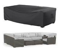 Mrrihand Funda Muebles Jardín Impermeable 270x180x90 cm, Funda Sofás Jardín Exterior 600D Tela Oxford Impermeable con Revestimiento de PU, Funda Mesa Jardín con Salida de Aire