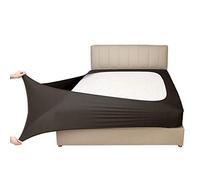 Mrs Awesome Funda elástica de Jersey con Resorte, Alternativa para Falda de Cama, Ultra Suave y Resistente a Las Arrugas, Queen/Queen XL, marrón Chocolate