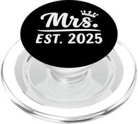 Mrs. EST. 2025 Recién Casados promovidos a Mr, Mrs Wedding PopSockets PopGrip para MagSafe