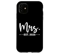 Mrs. EST. 2026 Just Married Promoted to Mr and Mrs Matching Carcasa para iPhone 11