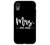 Mrs. EST. 2026 Just Married Promoted to Mr and Mrs Matching Carcasa para iPhone XR
