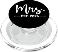 Mrs. EST. 2026 Just Married Promoted to Mr and Mrs Matching PopSockets PopGrip para MagSafe