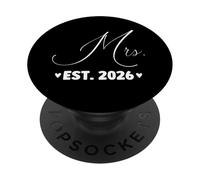 Mrs EST. 2026 Pareja recién Casada Fiesta de Bodas Mr PopSockets PopGrip Adhesivo
