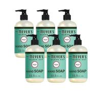 Mrs. Meyer's Clean Day Jabón líquido de manos, libre de crueldad animal y biodegradable, hecho con aceites esenciales, aroma a albahaca, 12.5 onzas, paquete de 6