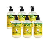 Mrs. Meyer's - Jabón de manos, hecho con aceites esenciales, fórmula biodegradable, madreselva, 12.5 onzas líquidas, paquete de 6