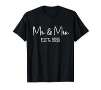 Mrs. Mr. Est. 2025 Recién casados promovidos a Mr , Mrs Wedding Camiseta