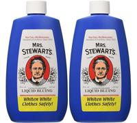 Mrs. Stewart's concentrado líquido Bluing, blanqueador de ropa no tóxico, botella de 8 onzas (paquete de 2)