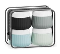 Mrsdry Contenedores de viaje para artículos de tocador, paquete de 4 unidades, artículos de tocador de tamaño de viaje aprobados por la TSA, contenedores de tamaño de viaje, con bolsa transparente a