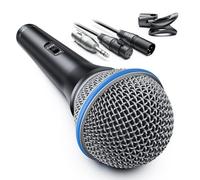 MRSDY Micrófono dinámico vocal, micrófono de mano con cable de metal para cantar, micrófono adecuado para karaoke y grabación, con interruptor de encendido/apagado y cable XLR de 16.4 pies