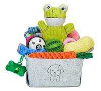 MRSOHRET 20 juguetes masticables para cachorros para dentición, juguetes masticables para perros con juguetes de cuerda, cepillo de dientes para mascotas, bolas de golosinas, juguetes de peluche y