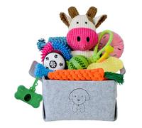 MRSOHRET 20 Juguetes masticables para Cachorros para dentición, Juguetes masticables para Perros con Juguetes de Cuerda, Cepillo de Dientes para Mascotas, Bolas de golosinas, Juguetes de Peluche para