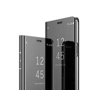 MRSTER Funda Compatible con Huawei P30 Pro Carcasa Espejo Mirror Flip Caso Clear View Standing Cover Mirror PC + PU Cover Protectora Cubierta para Huawei P30 Pro