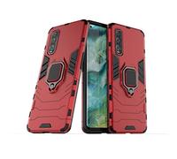 MRSTER Funda OPPO Find X2, Armor Funda con 360 Anillo Soporte, Anti-Arañazos con Absorción de Choque Resistente Carcasa Protectora para OPPO Find X2. HB Red