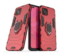 MRSTER Funda OPPO Reno 4Z 5G, Armor Funda con 360 Anillo Soporte, Anti-Arañazos con Absorción de Choque Resistente Carcasa Protectora para OPPO Reno4 Z 5G. HB Red
