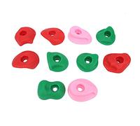 MRSTORY 10pcs Escalada Sostiene Multicolor de Roca Grande Sosteniendo Grandes Empuñaduras de Pared de Roca Al Aire Libre para Paredes de Trepadora Al Aire Libre de Interior. (Pequeños 10 Paquetes)
