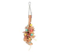 MRSTORY Juguete de Masticación para Bloques de Rascado de Madera de Pájaros de Color para el Toy de Pico y Las Piernas Suspendidas para el Periquito de la Jaula y la Peluca Ondulada