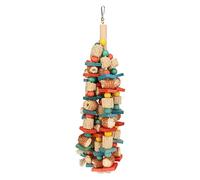 MRSTORY Perroche Jude Juguete de Madera para Perruche y Cacatoo Maíz y Madera Con Material Tamaño 43 cm