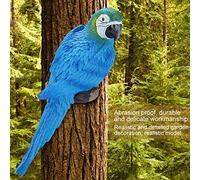 MRSTORY Resina Vida Real La Figura de Adorno para Loros de Resina Juguete Juguete Súper Realista de La Escultura de Jardín Vívido Decoración de Pared para (No. 1 Azul Izquierdo)