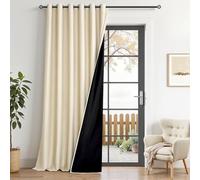 MRTREES Cortina Opaca Termica Aislante Frio y Calor Cortinas de Casa Salon Beige Modernas 1 Pieza 200x225 cm Cortina Acustica 100% Blackout con Ojales para Dormitorio Comedor Habitacion