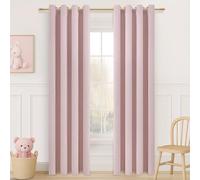 MRTREES Cortinas Dormitorio Infantiles Niña Opacas 2 Piezas Rosa Claro 140X240 CM, Cortinas Salon Blackout Termicas Aislantes Frio y Calor Cortina con Ojales para Ventana Comedor Habitacion