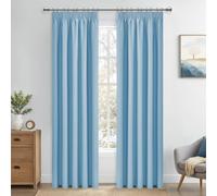 MRTREES Cortinas opacas azules de 183 cm de caída, cortinas térmicas con pliegues de lápiz para dormitorio y sala de estar, múltiples métodos de colgado, 2 paneles 117 x 183 cm 46 x 72 pulgadas azul