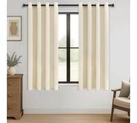 MRTREES Cortinas Opacas para Dormitorio, 167 cm de caída, 2 Paneles, Color Beige Biscotti, Cortina térmica con Ojales para Sala de Estar, Textura Suave, tratamientos de Ventana para niños, 117 x 167