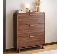 MRVAKDYDI Armario de Madera para Guardar Zapatos, Zapatero con Cubo basculante de Madera Multicolor(Brown,80x17x119cm)