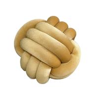 MRVAKDYDI Cojín Knot Ball Suave, Amortiguador Multicolor Anudado Hilo Tejido Mano del Terciopelo de la Almohada de la Bola for el ventanal(Gold)