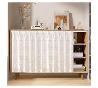 MRVAKDYDI Cortinas Tipo café pequeñas Que filtran la luz, Cabinet Curtains Adhesive Slide Rail Kitchen Bathroom Wardrobe Multiple Sizes(W 51.2" x L 27.6" (1 Panels))