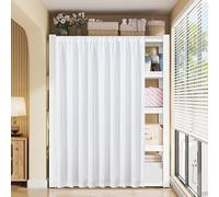 MRVAKDYDI Cortinas Tipo café pequeñas Que filtran la luz, Self Adhesive No Drill Sliding Closet Curtain Multicolor Multiple Sizes(A,W 260 cm x H 240 cm)