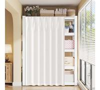 MRVAKDYDI Cortinas Tipo café pequeñas Que filtran la luz, Self Adhesive No Drill Sliding Closet Curtain Multicolor Multiple Sizes(B,W 70 cm x H 180 cm)