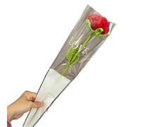 MRVAKDYDI Crochet Flower Bouquet,Flores de Punto, Handmade Knitted Wool Crochet Artificial Flower Rose Bouquet Home Decor Multicolor 5.5x40cm(8)