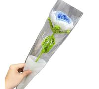 MRVAKDYDI Crochet Flower Bouquet,Flores de Punto, Handmade Knitted Wool Crochet Artificial Flower Rose Bouquet Home Decor Multicolor 5.5x40cm(1)