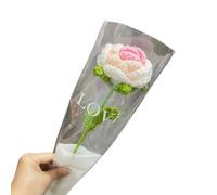 MRVAKDYDI Crochet Flower Bouquet,Flores de Punto, Handmade Knitted Wool Crochet Artificial Flower Rose Bouquet Home Decor Multicolor 5.5x40cm(2)