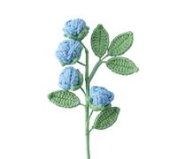 MRVAKDYDI Crochet Flower Bouquet,Flores de Punto, Knitted Crochet Artificial Rose Flowers Bouquet Home Decor Multicolor 10 Pcs(3)