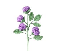 MRVAKDYDI Crochet Flower Bouquet,Flores de Punto, Knitted Crochet Artificial Rose Flowers Bouquet Home Decor Multicolor 10 Pcs(4)