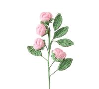 MRVAKDYDI Crochet Flower Bouquet,Flores de Punto, Knitted Crochet Artificial Rose Flowers Bouquet Home Decor Multicolor 10 Pcs(7)