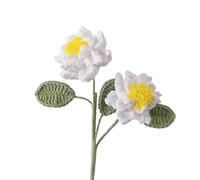 MRVAKDYDI Crochet Flower Bouquet,Flores de Punto, Knitted Crochet Flowers Multicolor 3 Pcs(5)