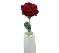 MRVAKDYDI Crochet Flower Bouquet,Flores de Punto, Knitted Rose Flower Bouquet Multicolor Pack of 5(Red)