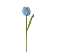 MRVAKDYDI Crochet Flower Bouquet,Flores de Punto, Knitted Tulip Crochet Flower Bouquet Multicolor Home Table Wedding Decoration(Light Blue)